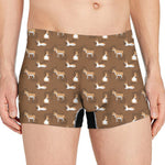 Cartoon Kulan Donkey Pattern Print Men's Boxer Briefs