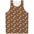 Cartoon Kulan Donkey Pattern Print Men's Tank Top