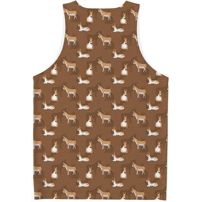 Cartoon Kulan Donkey Pattern Print Men's Tank Top