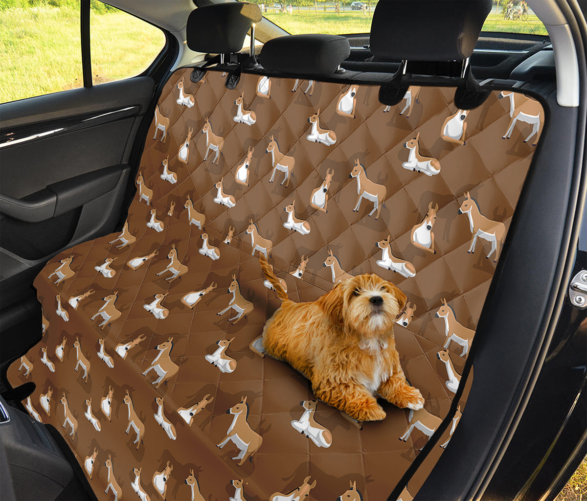 Cartoon Kulan Donkey Pattern Print Pet Car Back Seat Cover