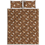 Cartoon Kulan Donkey Pattern Print Quilt Bed Set