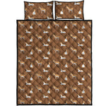 Cartoon Kulan Donkey Pattern Print Quilt Bed Set