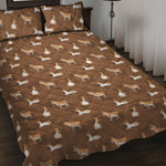 Cartoon Kulan Donkey Pattern Print Quilt Bed Set