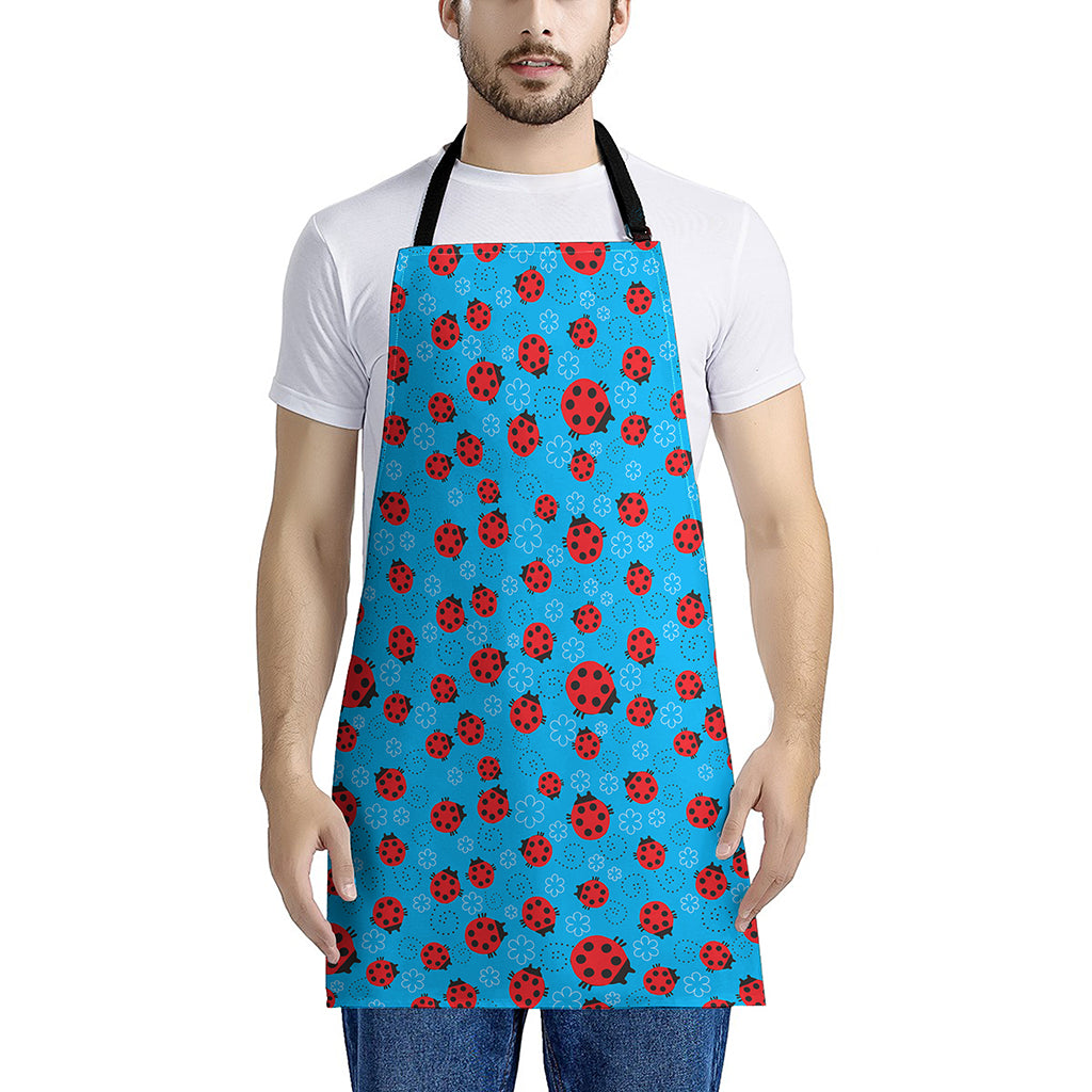 Cartoon Ladybird Pattern Print Apron