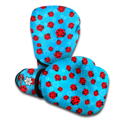 Cartoon Ladybird Pattern Print Boxing Gloves