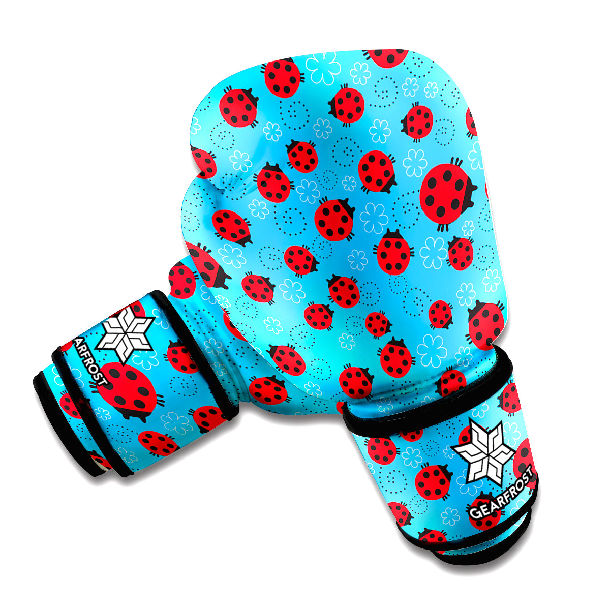 Cartoon Ladybird Pattern Print Boxing Gloves