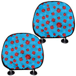 Cartoon Ladybird Pattern Print Car Headrest Covers
