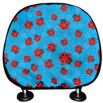 Cartoon Ladybird Pattern Print Car Headrest Covers