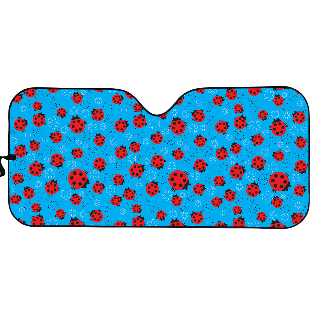 Cartoon Ladybird Pattern Print Car Sun Shade