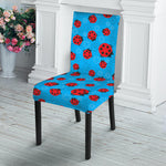 Cartoon Ladybird Pattern Print Dining Chair Slipcover