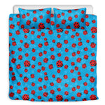 Cartoon Ladybird Pattern Print Duvet Cover Bedding Set