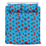 Cartoon Ladybird Pattern Print Duvet Cover Bedding Set
