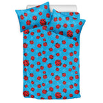 Cartoon Ladybird Pattern Print Duvet Cover Bedding Set
