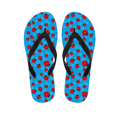 Cartoon Ladybird Pattern Print Flip Flops