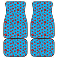 Cartoon Ladybird Pattern Print Front and Back Car Floor Mats