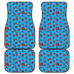 Cartoon Ladybird Pattern Print Front and Back Car Floor Mats