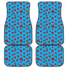 Cartoon Ladybird Pattern Print Front and Back Car Floor Mats