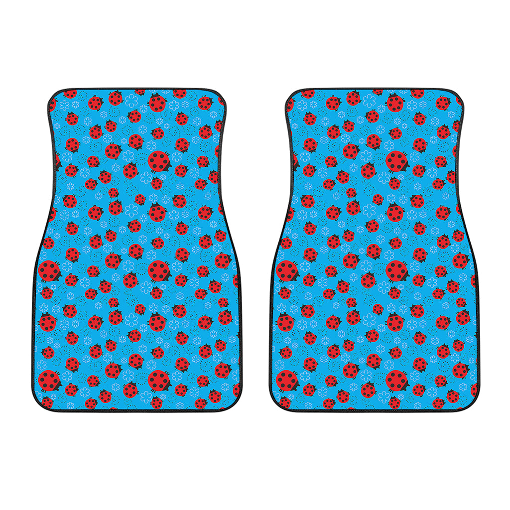 Cartoon Ladybird Pattern Print Front Car Floor Mats