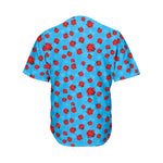 Cartoon Ladybird Pattern Print Men's Baseball Jersey