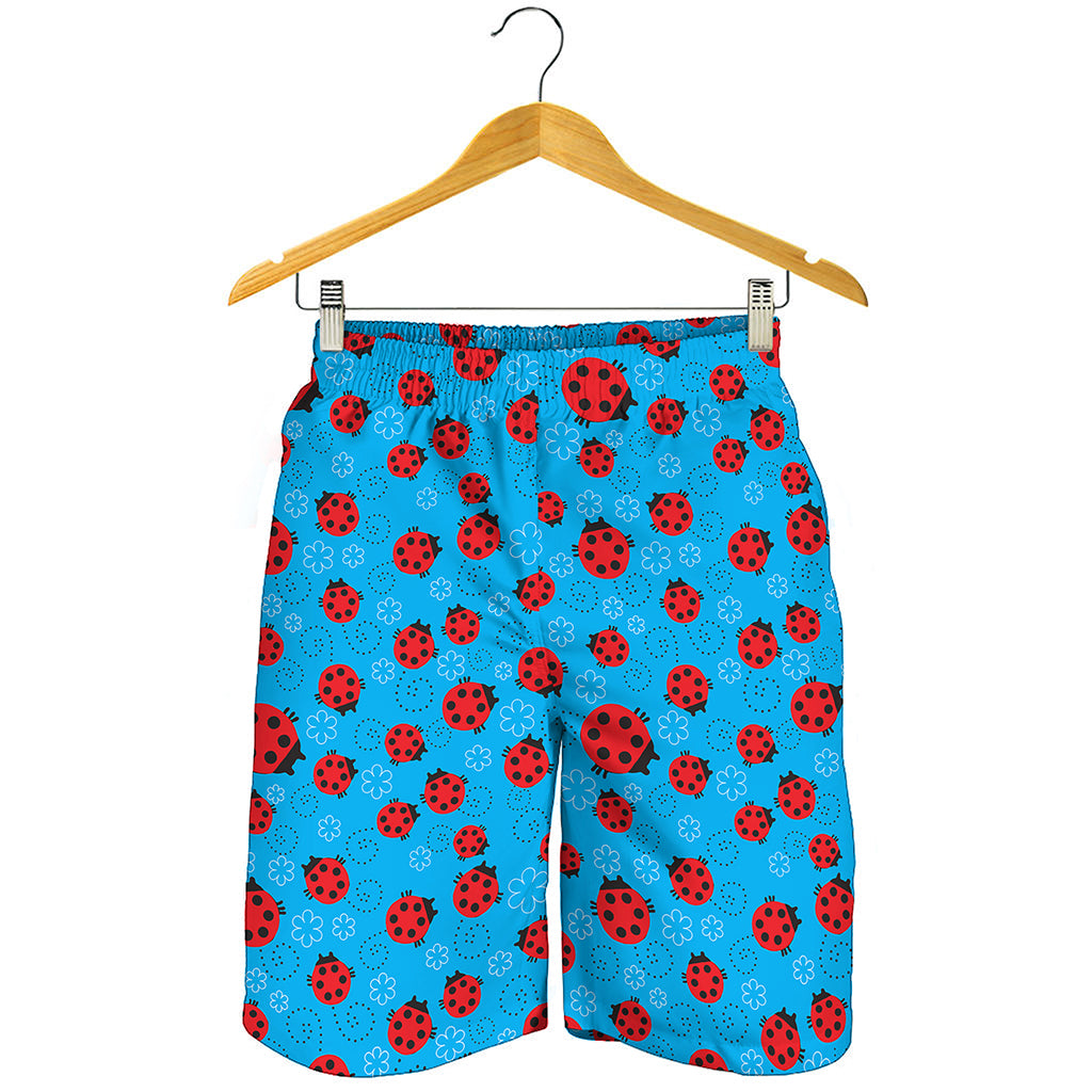 Cartoon Ladybird Pattern Print Men's Shorts