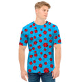 Cartoon Ladybird Pattern Print Men's T-Shirt