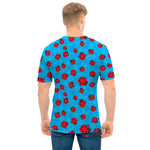 Cartoon Ladybird Pattern Print Men's T-Shirt