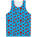Cartoon Ladybird Pattern Print Men's Tank Top