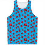Cartoon Ladybird Pattern Print Men's Tank Top