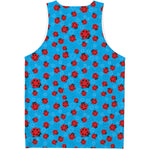 Cartoon Ladybird Pattern Print Men's Tank Top