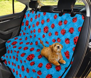 Cartoon Ladybird Pattern Print Pet Car Back Seat Cover