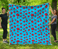 Cartoon Ladybird Pattern Print Quilt