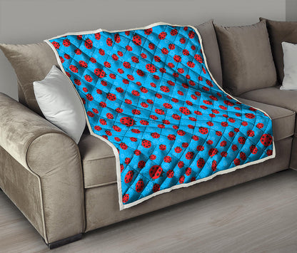 Cartoon Ladybird Pattern Print Quilt