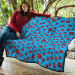 Cartoon Ladybird Pattern Print Quilt