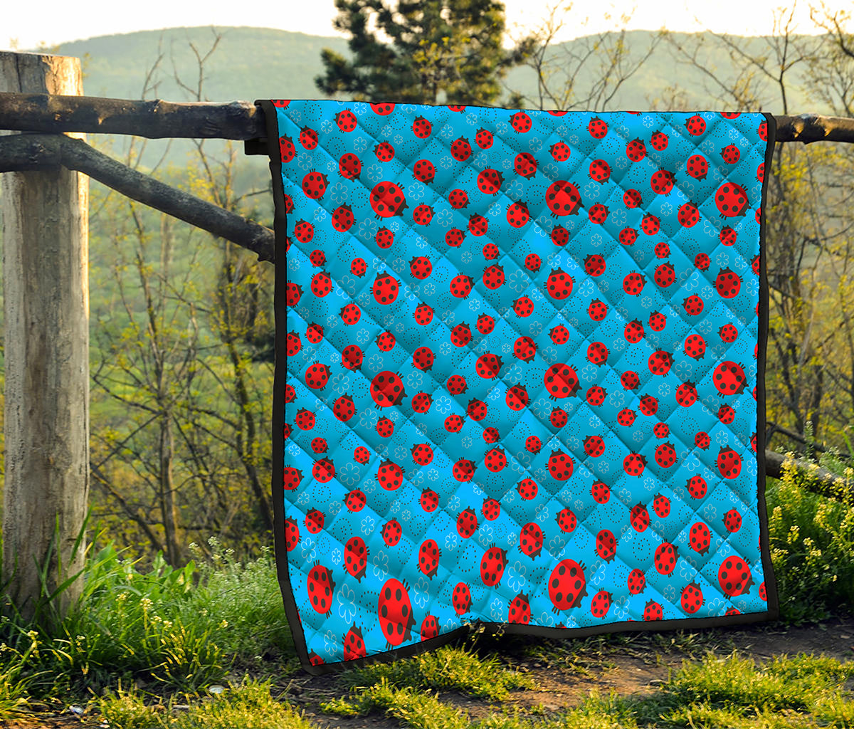 Cartoon Ladybird Pattern Print Quilt
