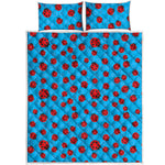 Cartoon Ladybird Pattern Print Quilt Bed Set