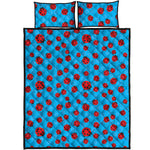 Cartoon Ladybird Pattern Print Quilt Bed Set