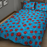 Cartoon Ladybird Pattern Print Quilt Bed Set
