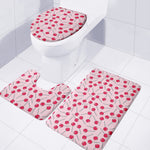 Cartoon Lollipop Pattern Print 3 Piece Bath Mat Set