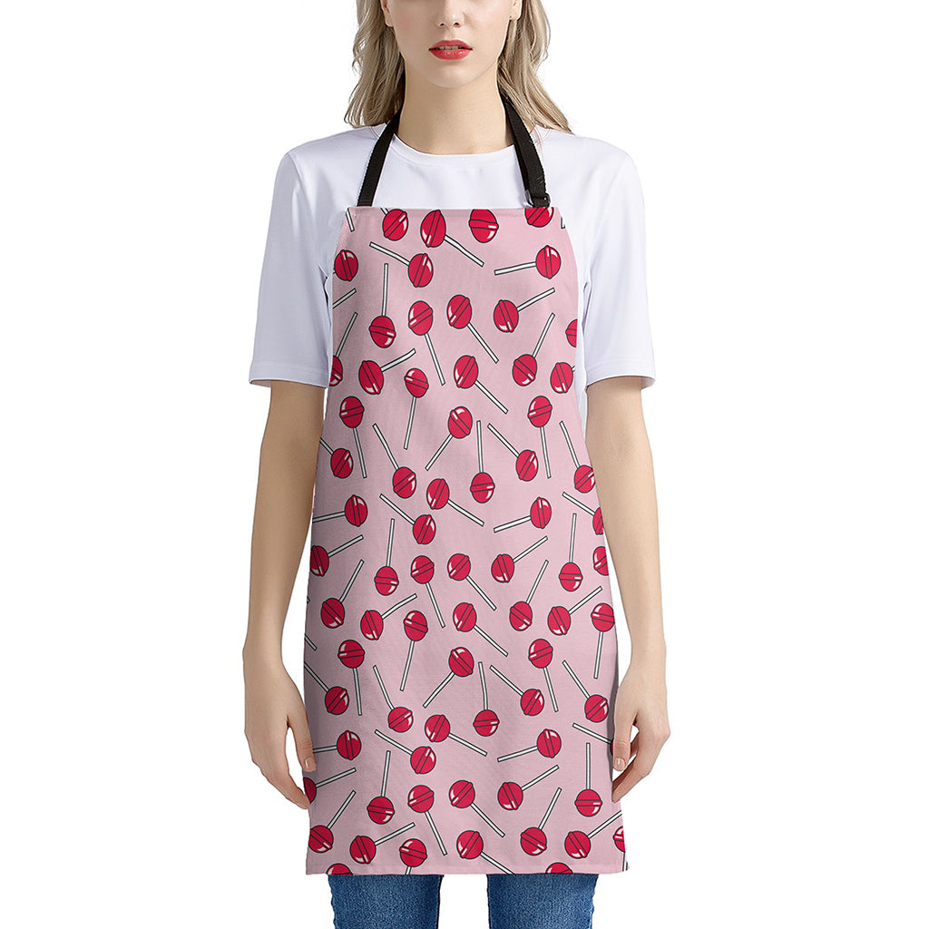 Cartoon Lollipop Pattern Print Apron