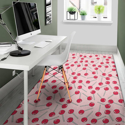 Cartoon Lollipop Pattern Print Area Rug