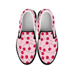 Cartoon Lollipop Pattern Print Black Slip On Shoes