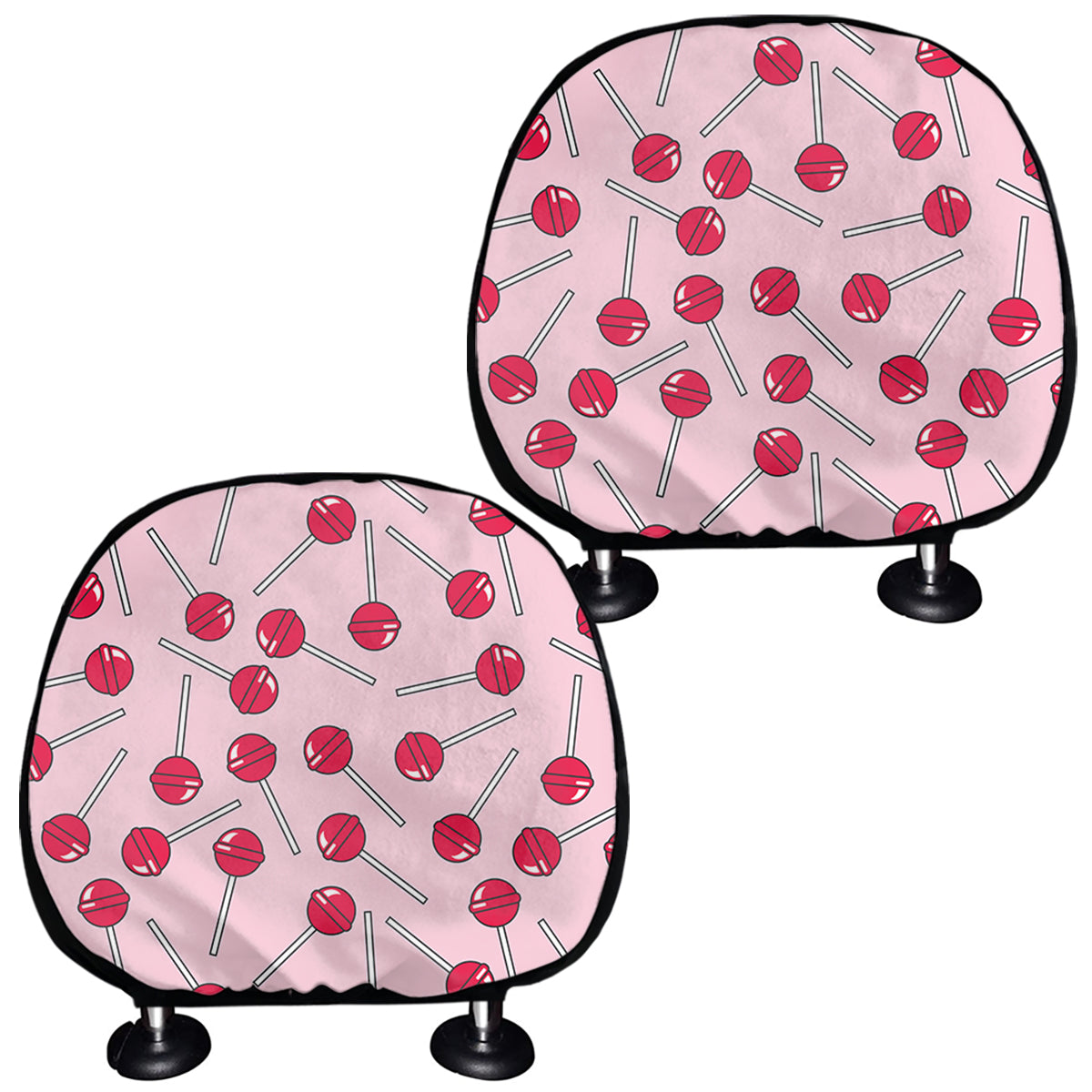 Cartoon Lollipop Pattern Print Car Headrest Covers