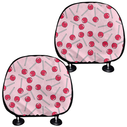 Cartoon Lollipop Pattern Print Car Headrest Covers