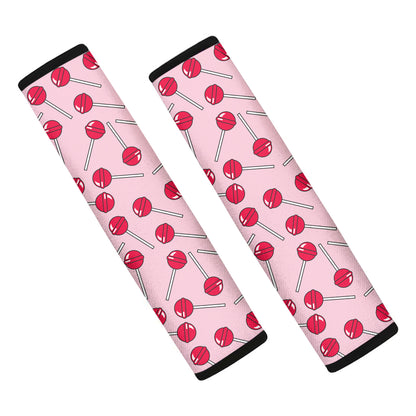 Cartoon Lollipop Pattern Print Car Seat Belt Covers