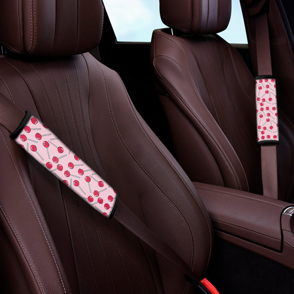 Cartoon Lollipop Pattern Print Car Seat Belt Covers