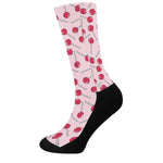 Cartoon Lollipop Pattern Print Crew Socks