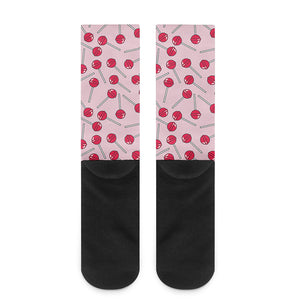 Cartoon Lollipop Pattern Print Crew Socks