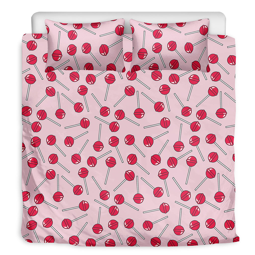 Cartoon Lollipop Pattern Print Duvet Cover Bedding Set