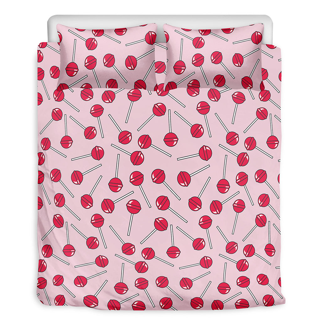 Cartoon Lollipop Pattern Print Duvet Cover Bedding Set