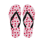 Cartoon Lollipop Pattern Print Flip Flops